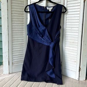 Rachel Zoe Sydney sleeveless draped-front dress - Navy blue short homecoming